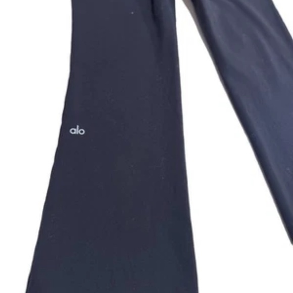 Alo Yoga Waist Cinching Black Flared Leggings Size Medium - Picture 7 of 9